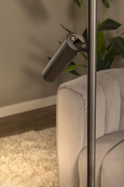 Lucide APPLAUSE - Floor lamp - Ø 33 cm - LED Dim. - CCT - 2700K/4000K - Grey iron - Premium